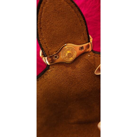 Coach 7287 Georgie Crossbody Bag Signature Canvas Chalk Gold Chain Strap Leather - Picture 12 of 12